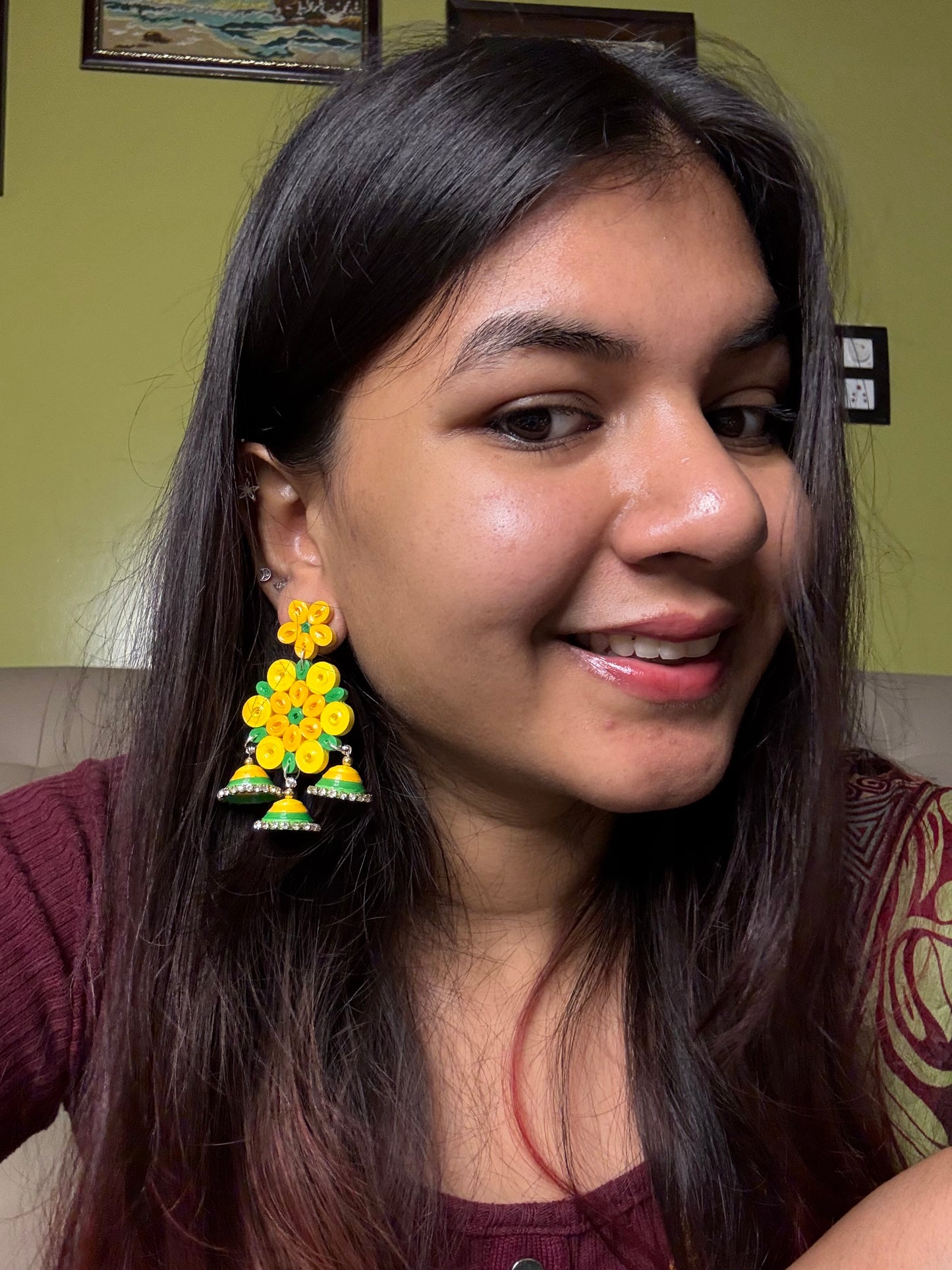 Statement mandala jhumka