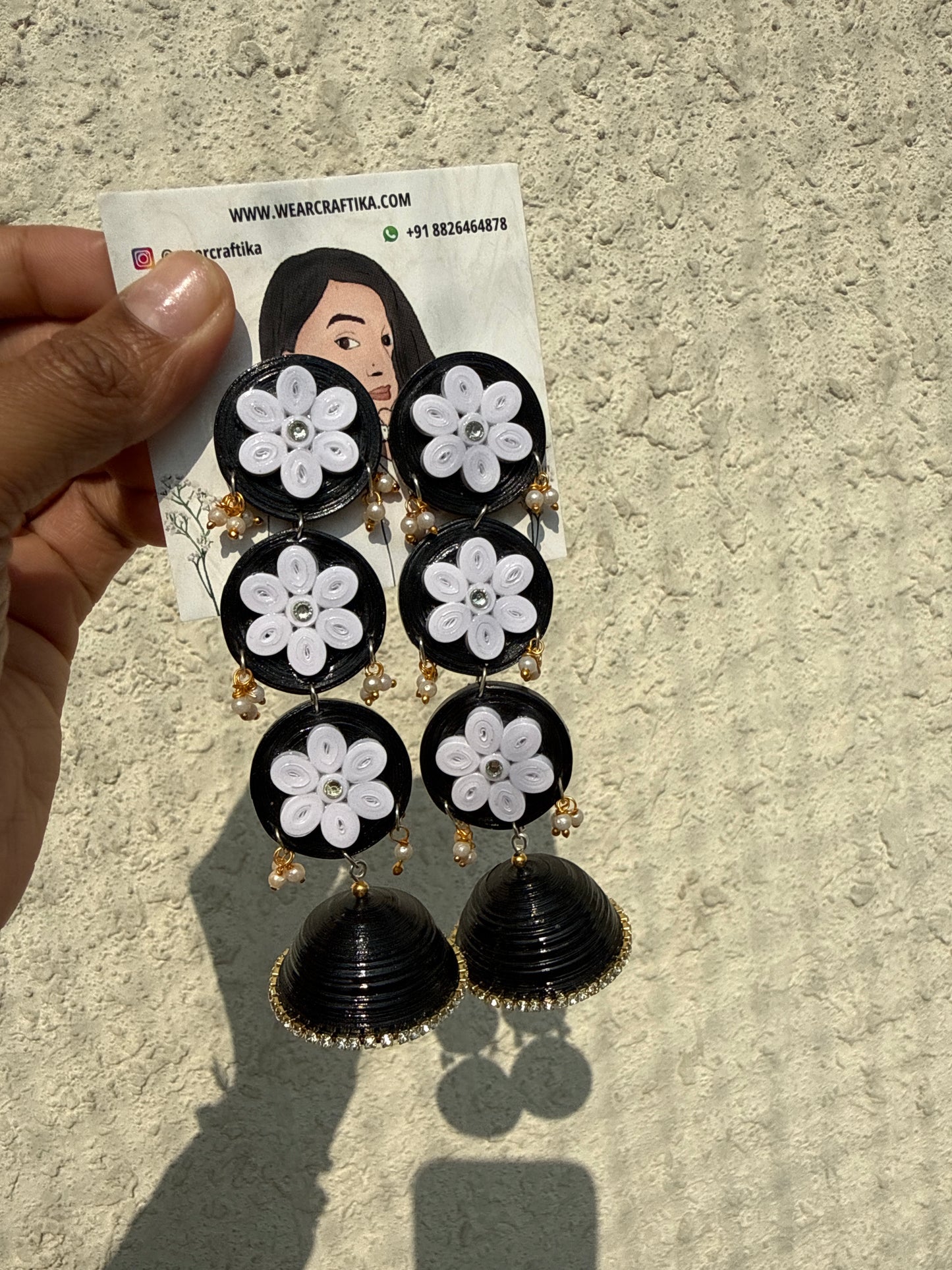 Mriganka Jhumka - Black