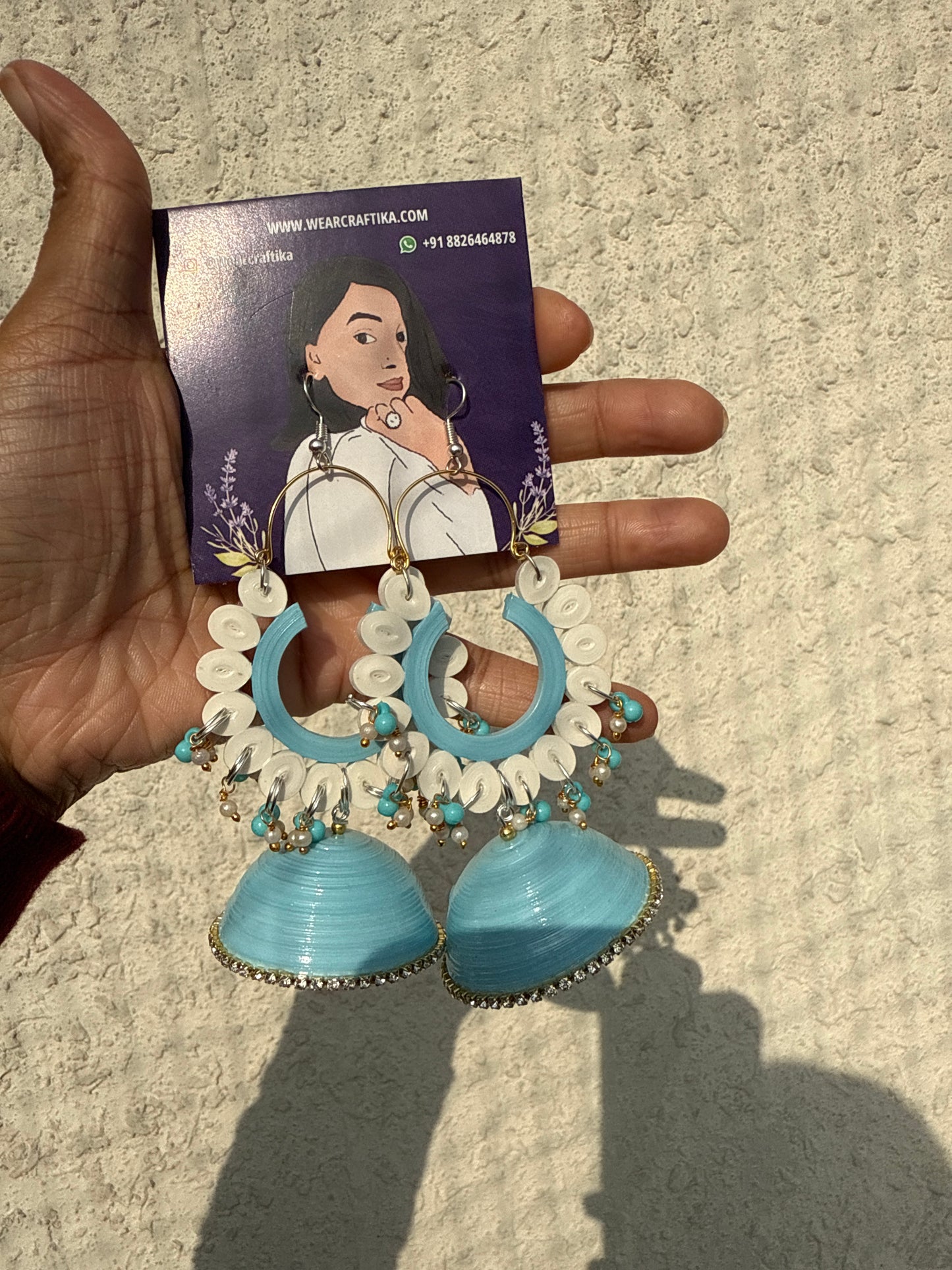 Lashkaara jhumka - Blue