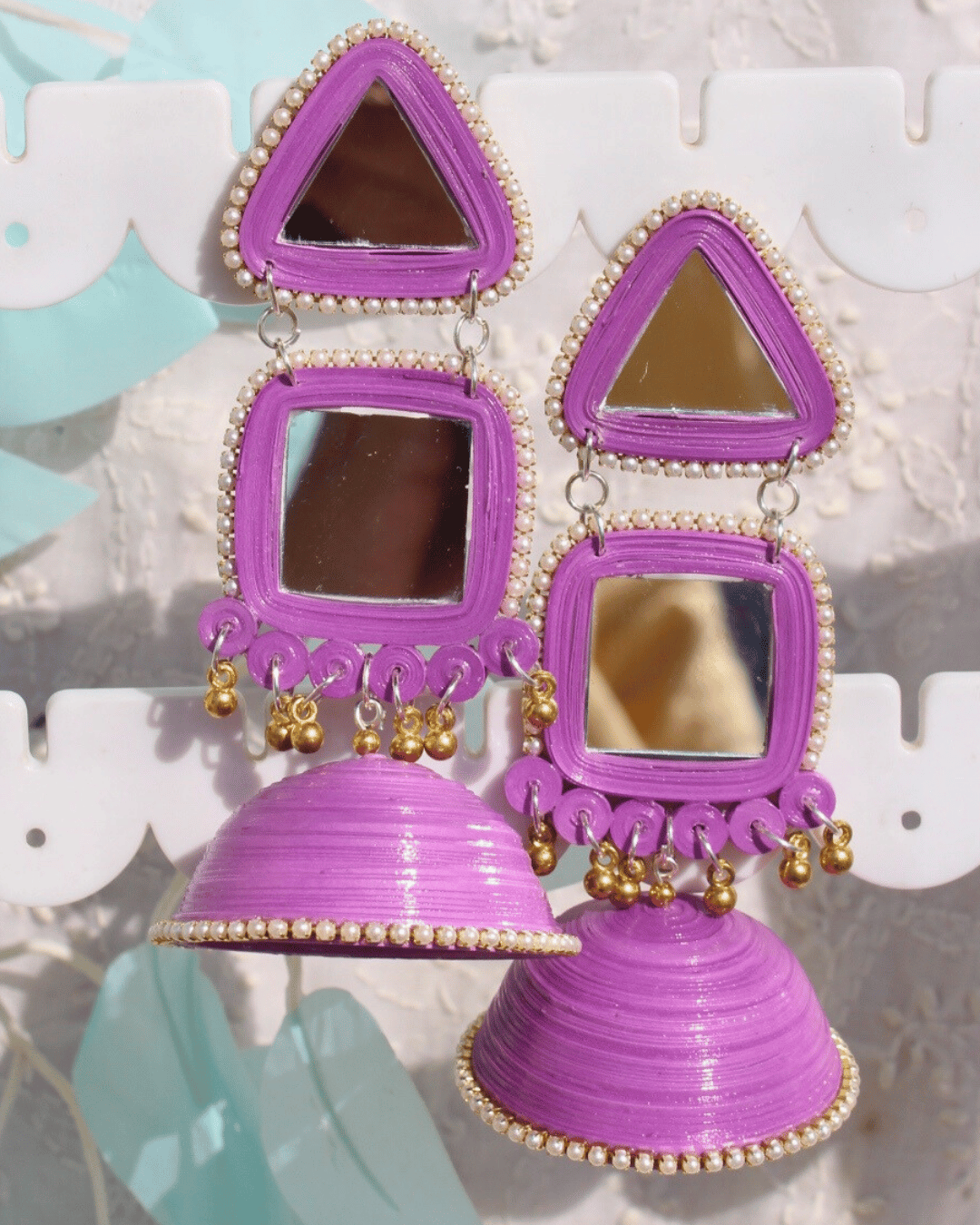 Maya Jhumka - Purple