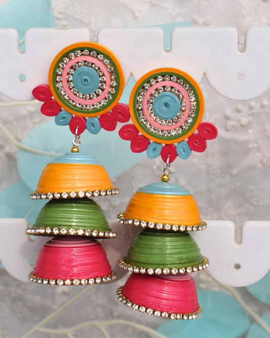 Adhikshita earrings - Big - Multicolor