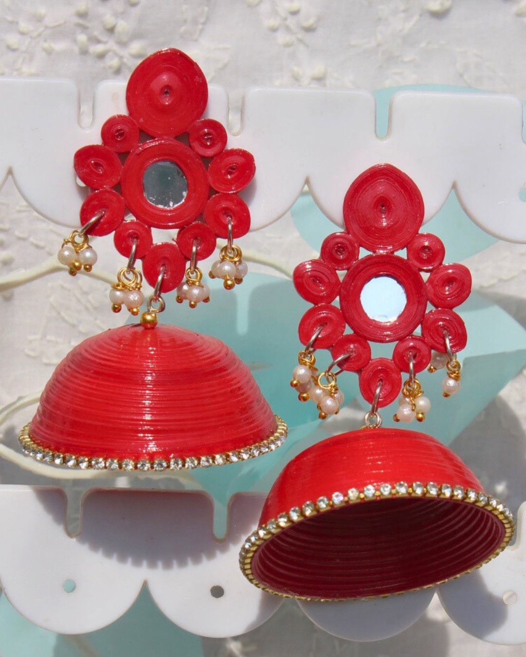Aadarshini Jhumka - Red
