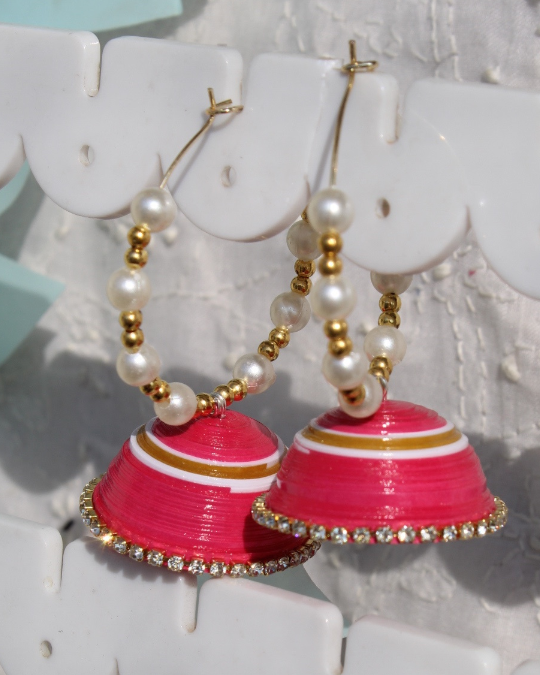 Goldeny Hoops Pink