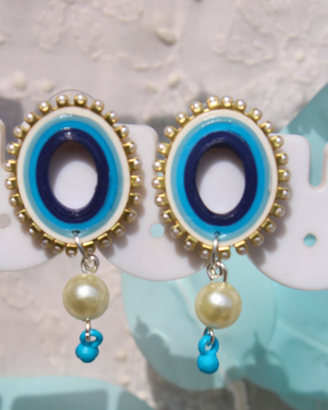 Oval pearl drop