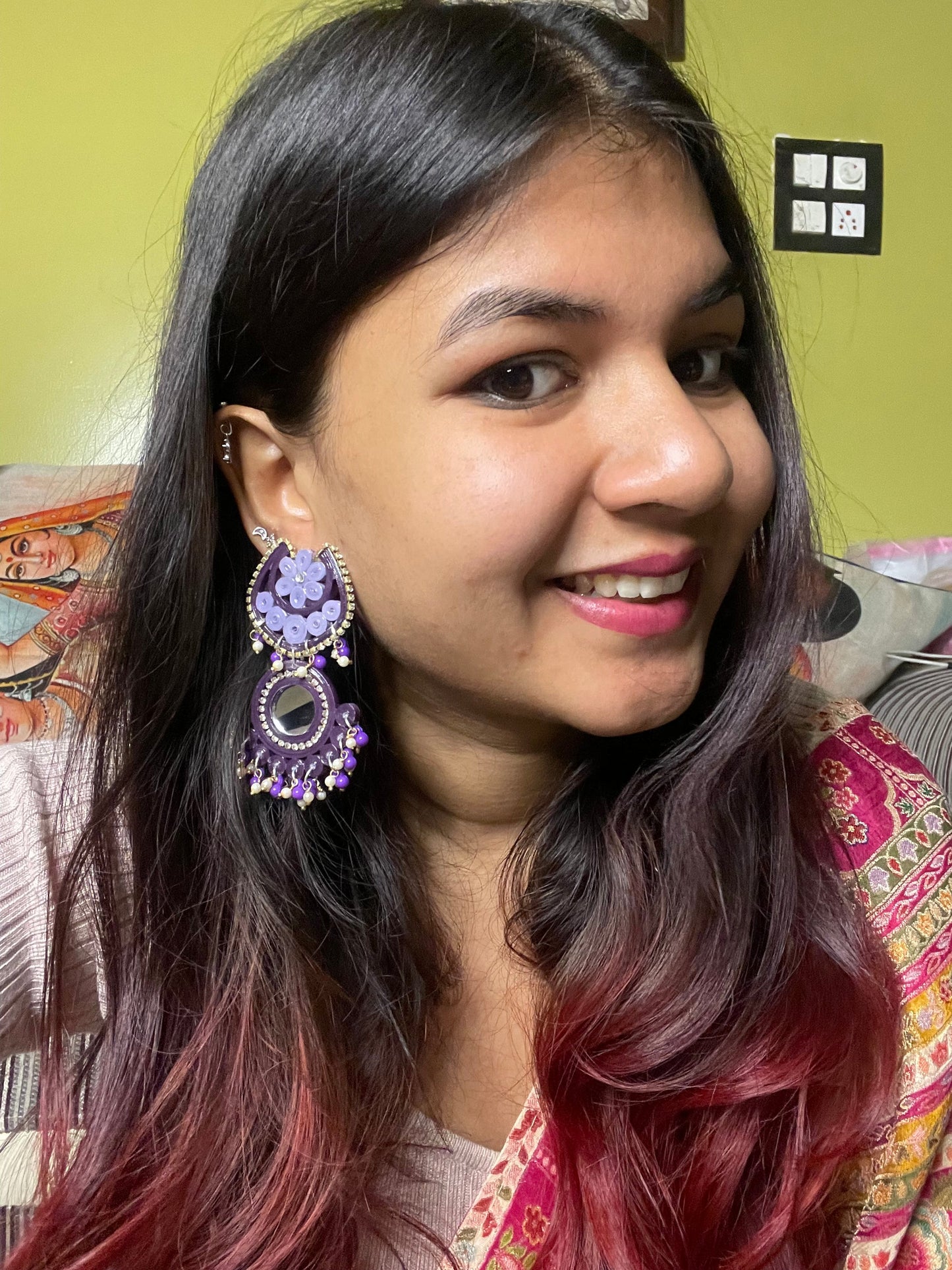 Inaaya Chandbali - Purple