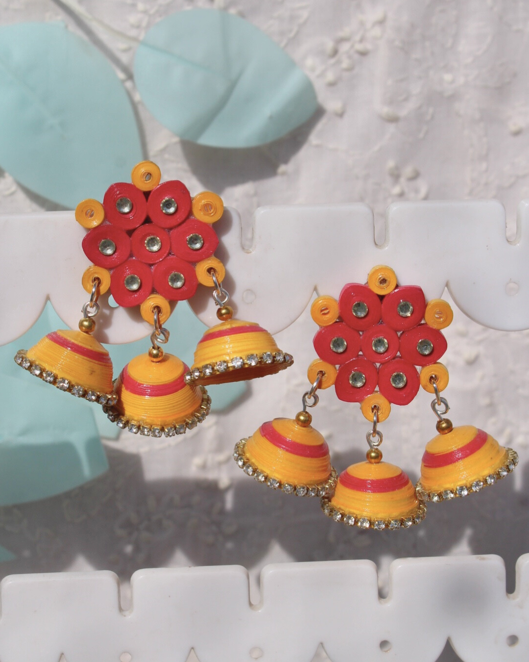 Nasreema-Flower triple jhumka