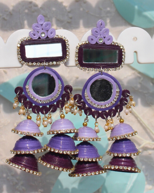Burjh Jhumka - Purple
