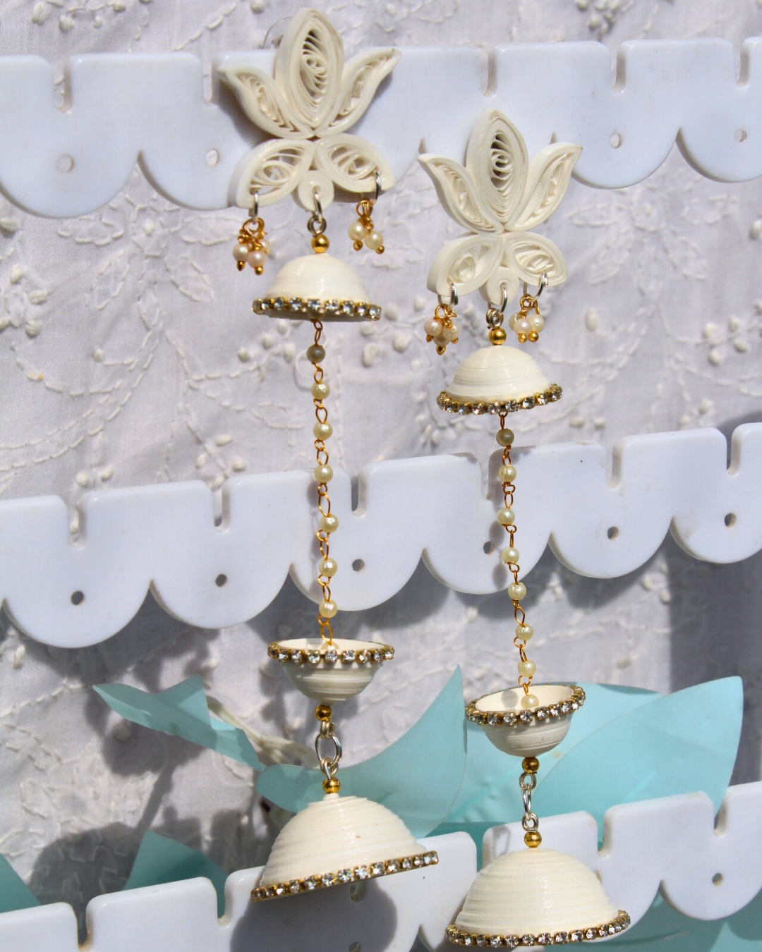 Shatadul Jhumka - White
