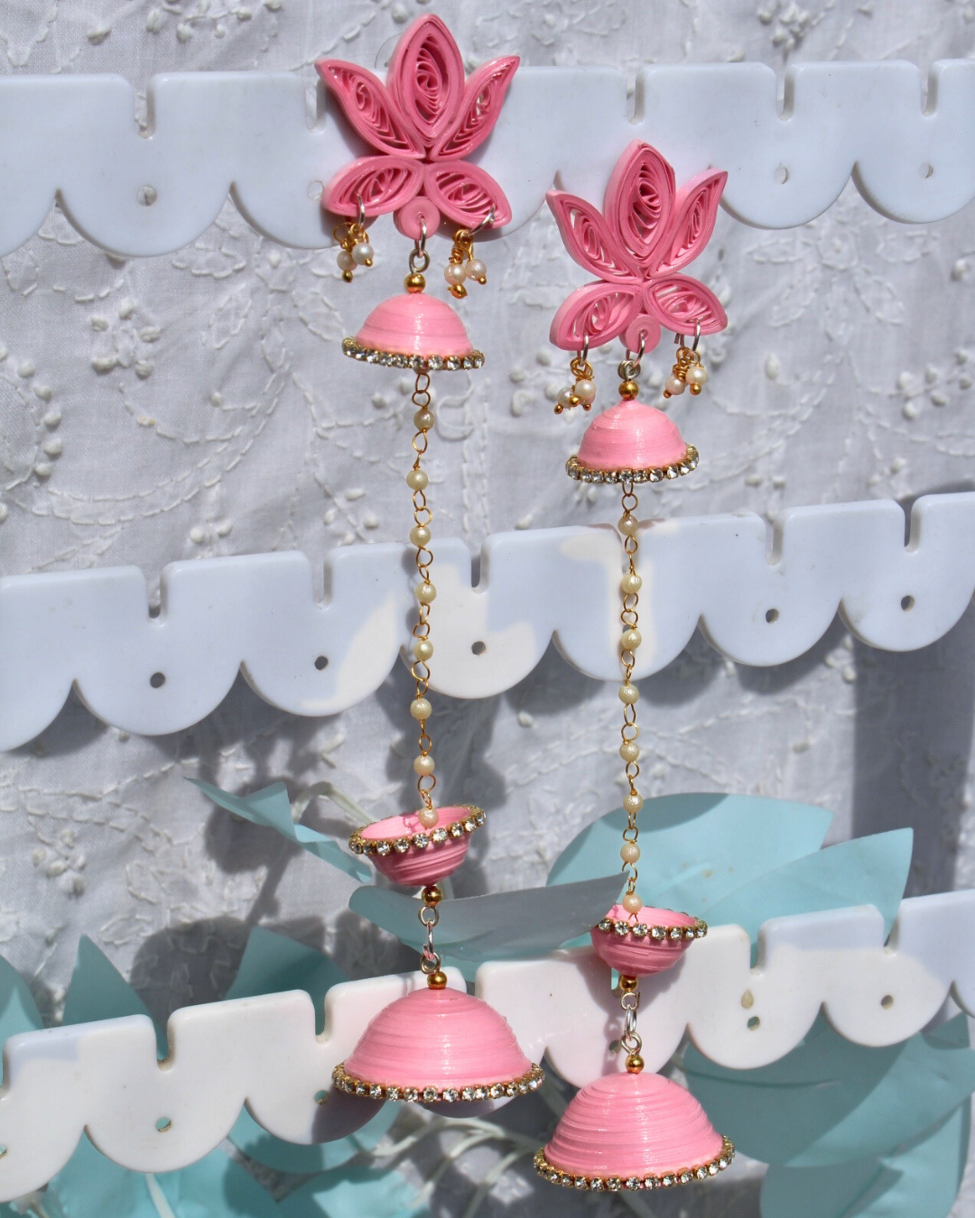 Shatadul Jhumka - Pink