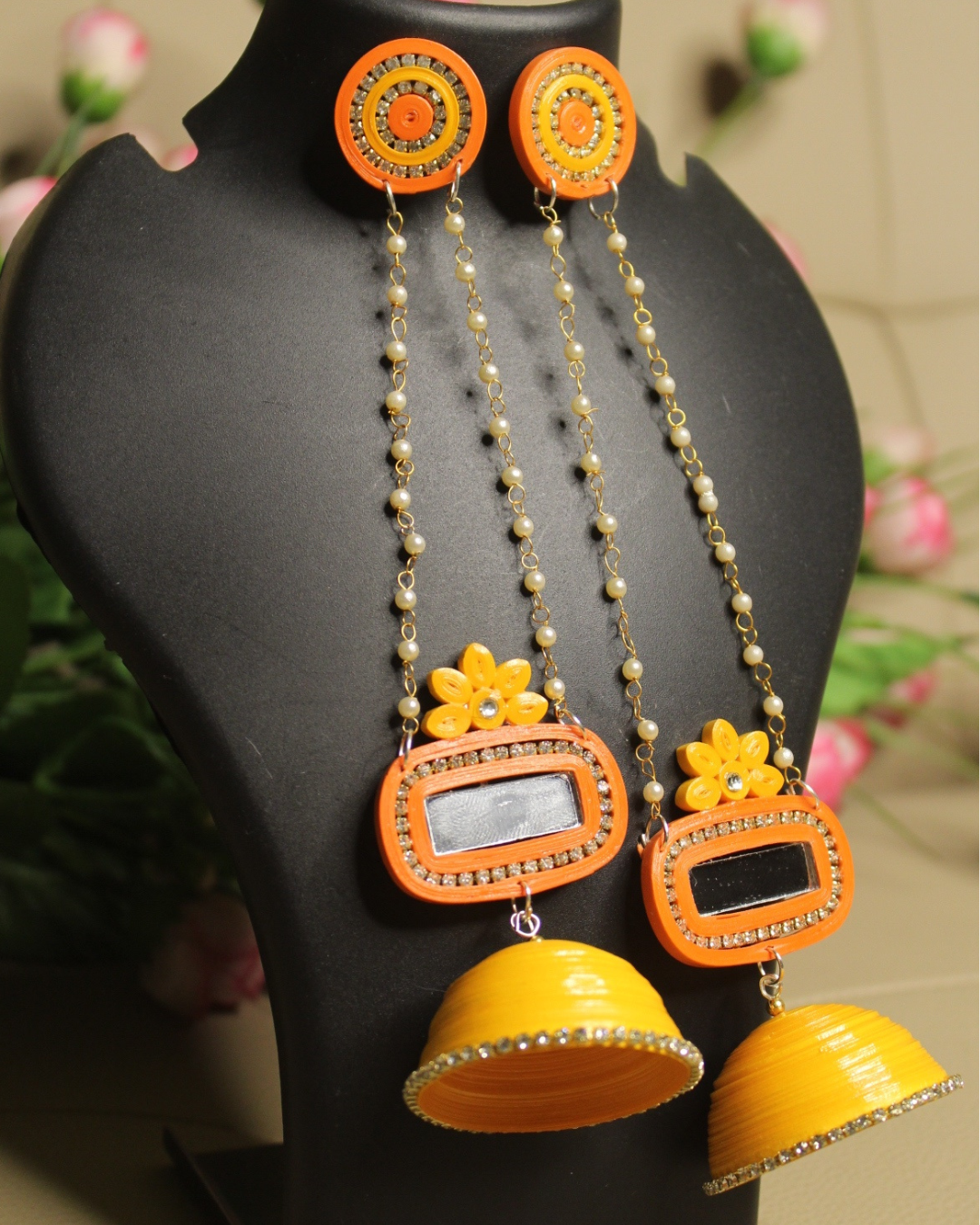 Rohiniya Earrings (Orange Mustard)