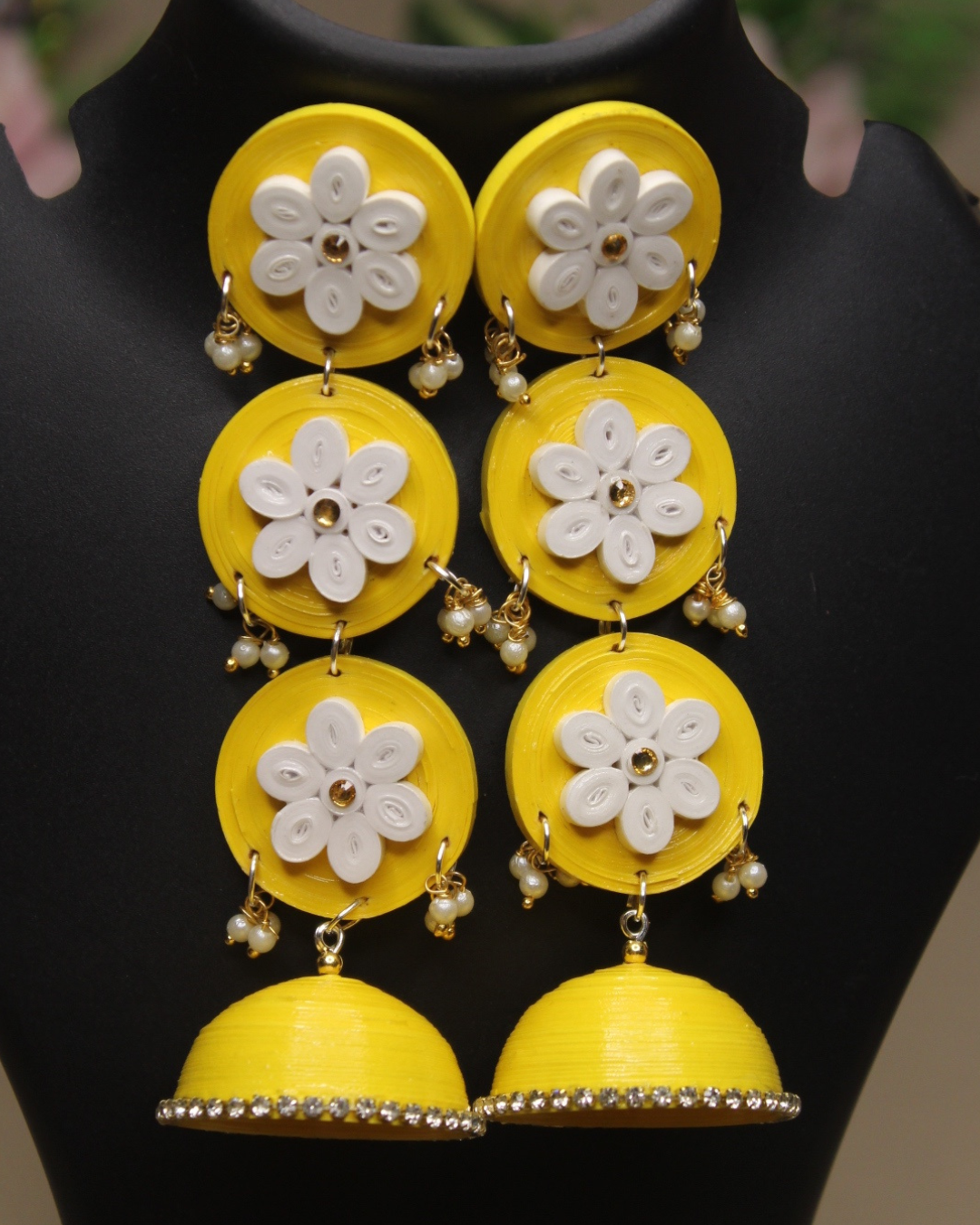 Mriganka Jhumka - Yellow