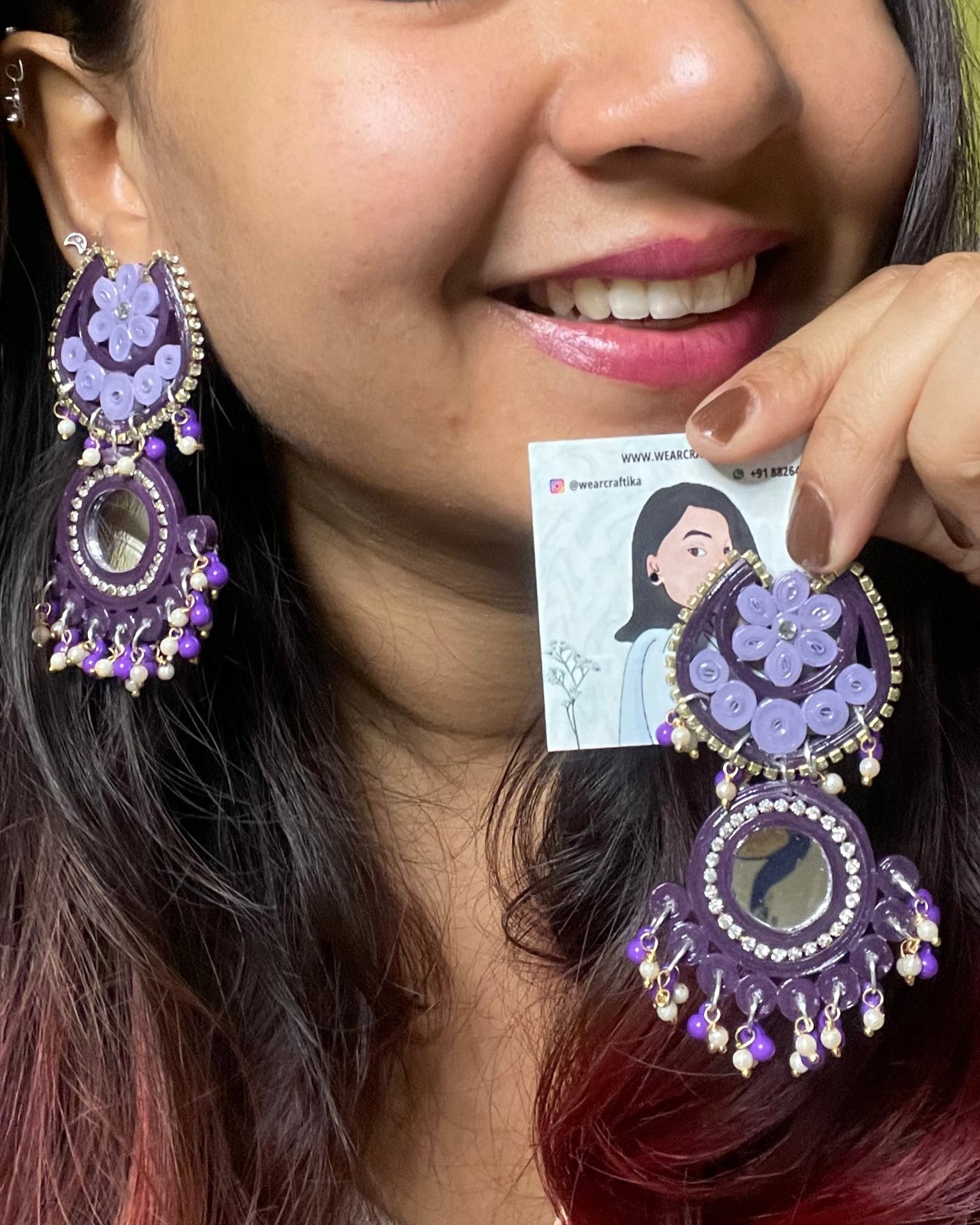 Inaaya Chandbali - Purple