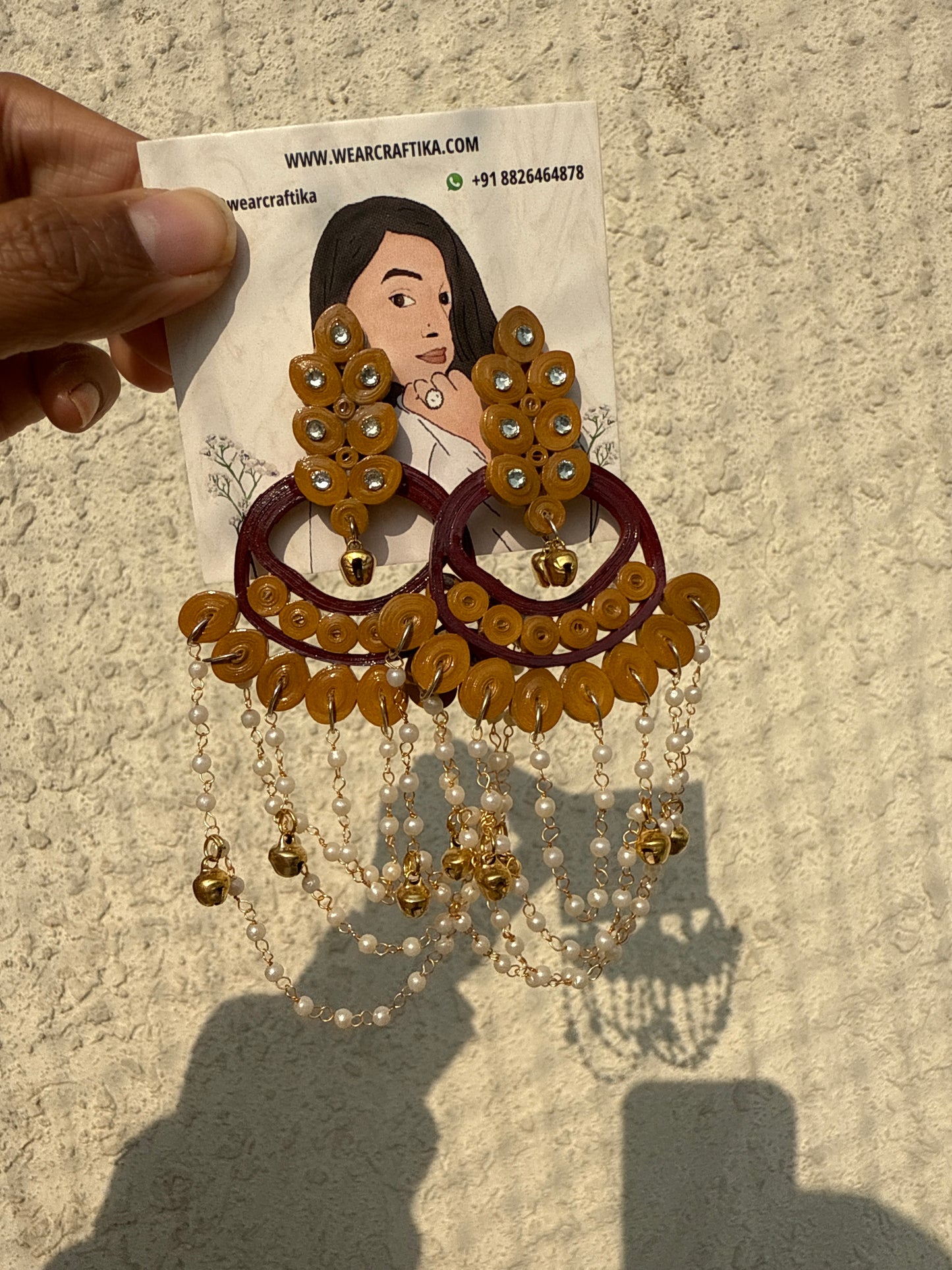 Bhoomi Chandbali - Maroon golden