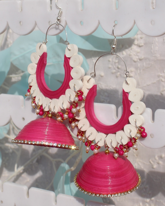 Lashkaara jhumka - Pink