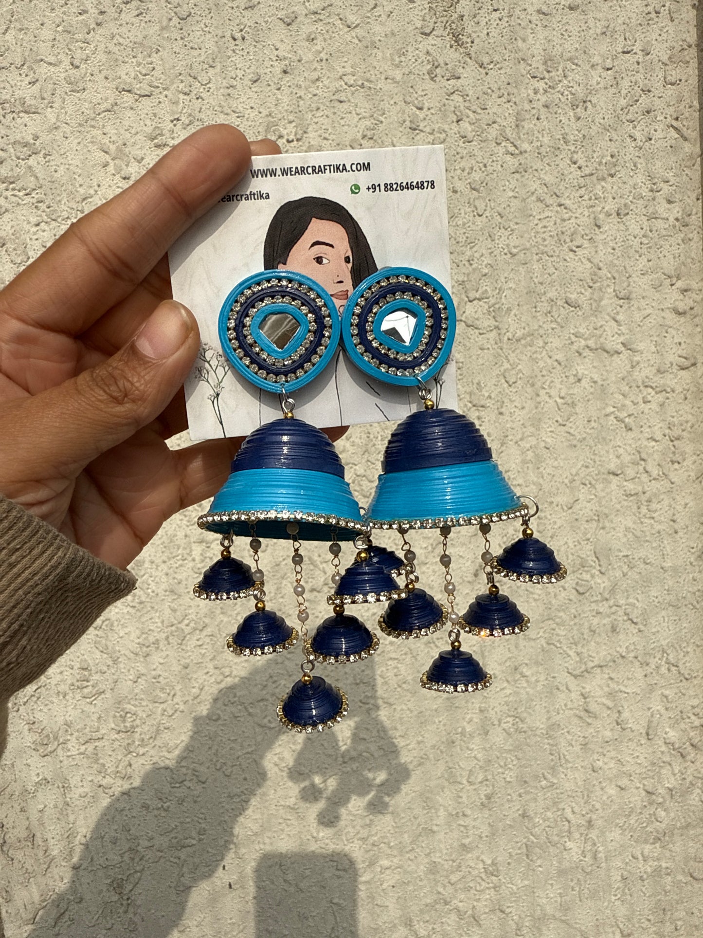 Salona Jhumka - Blue