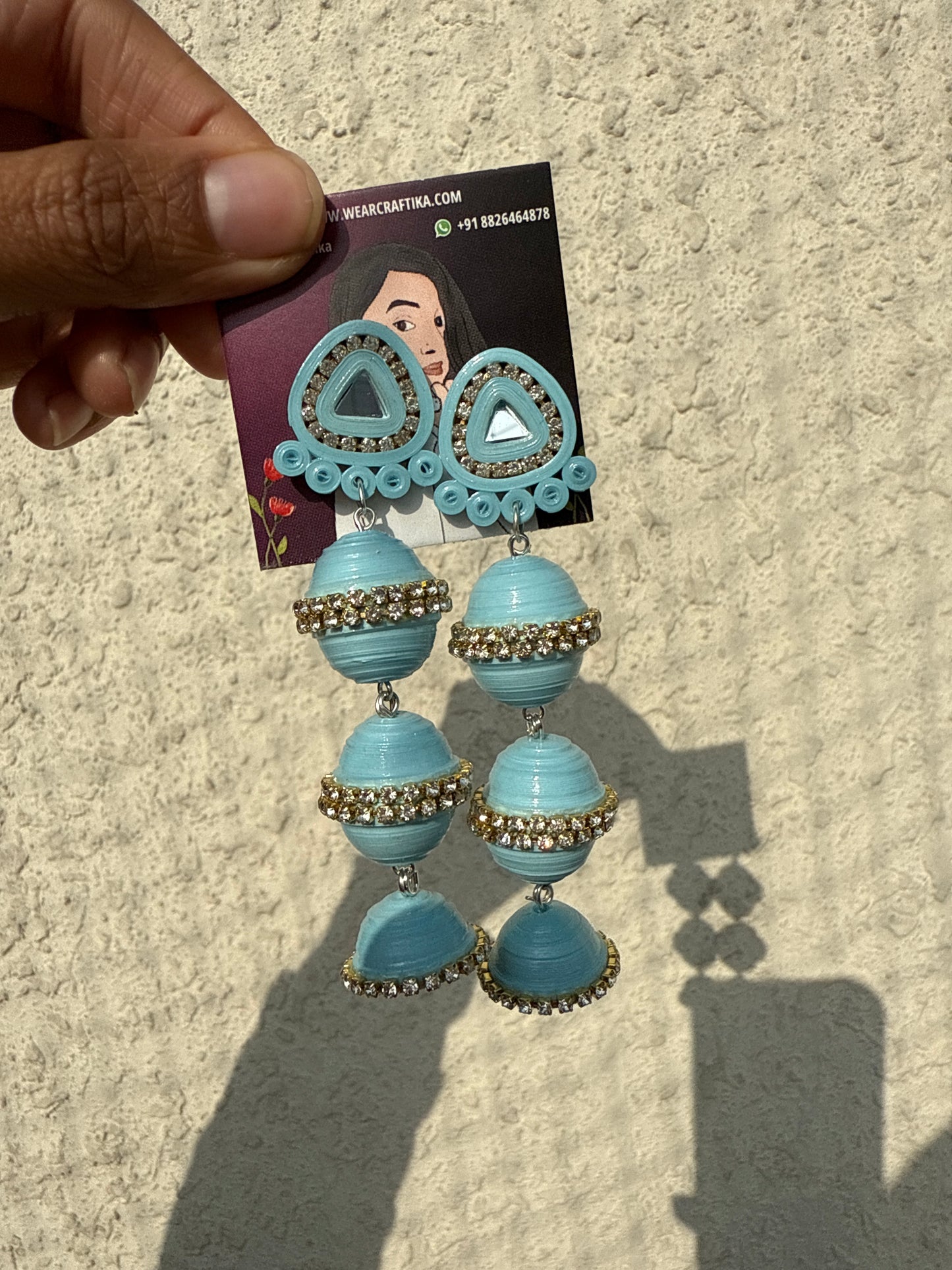 Saanya jhumka (Blue)