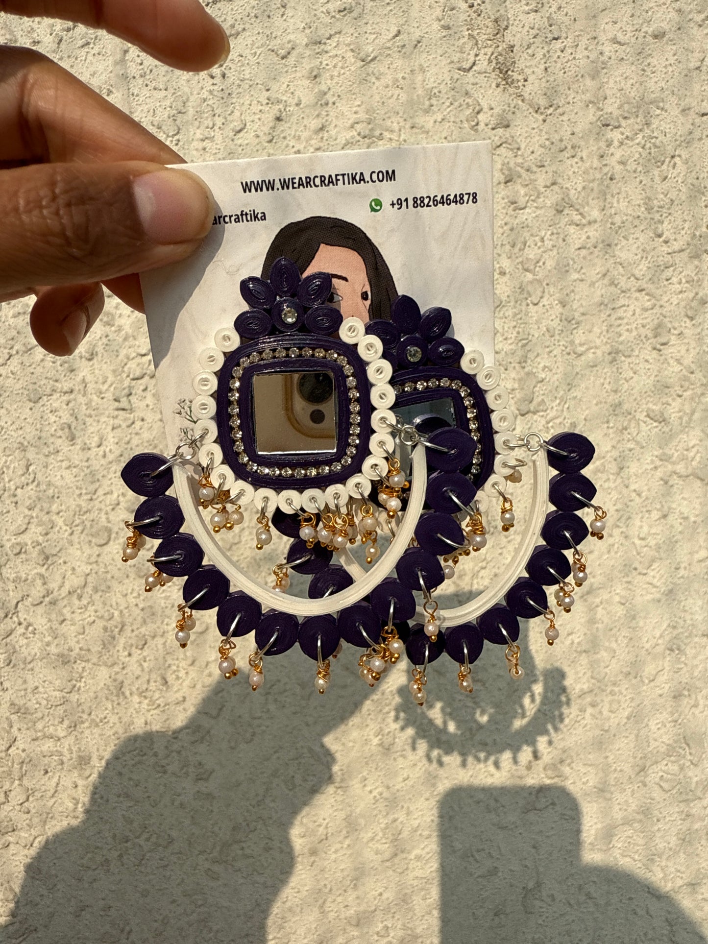 Sajini Chandbali- Purple