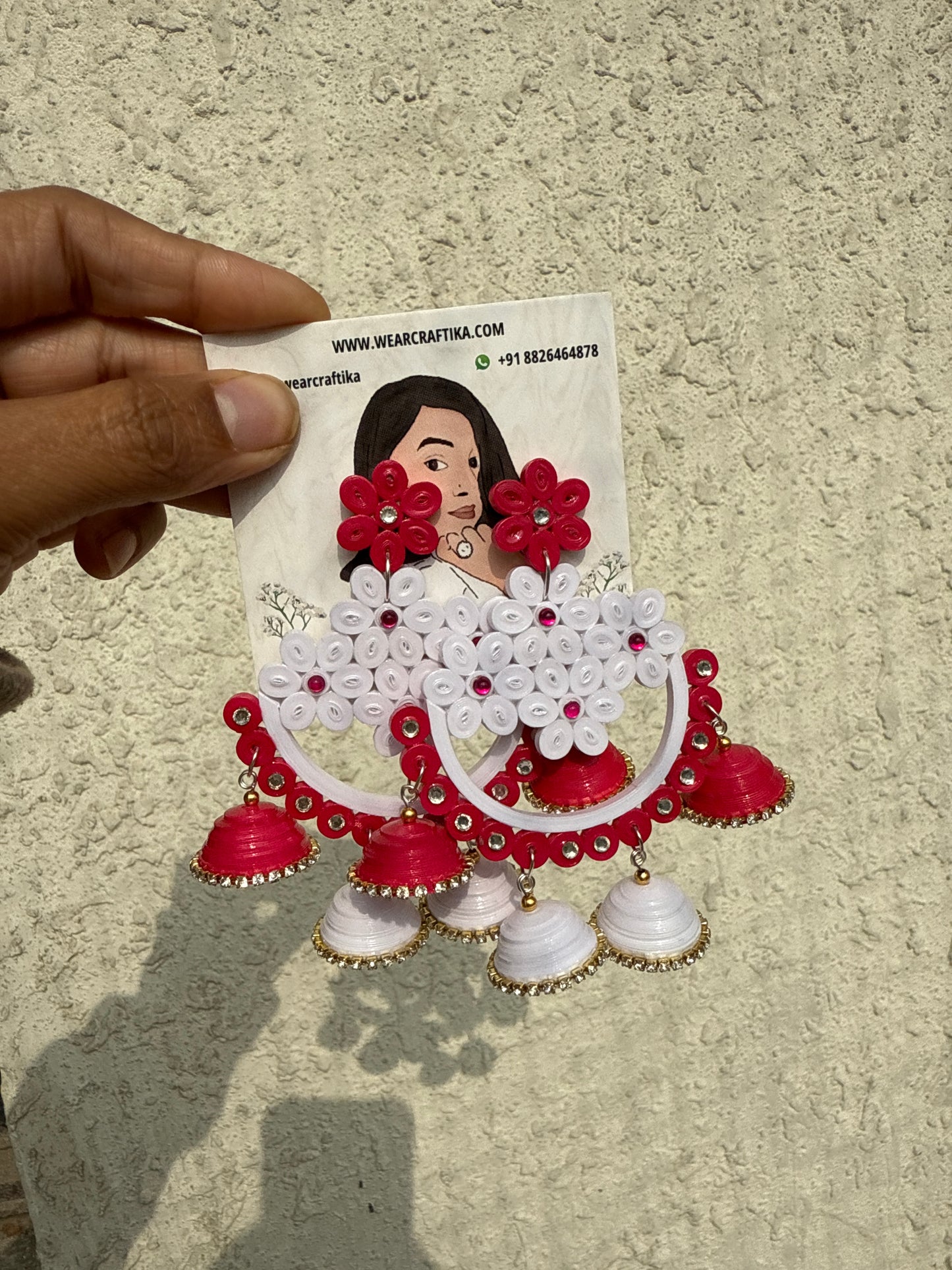 Pankhudi jhumka - Pink