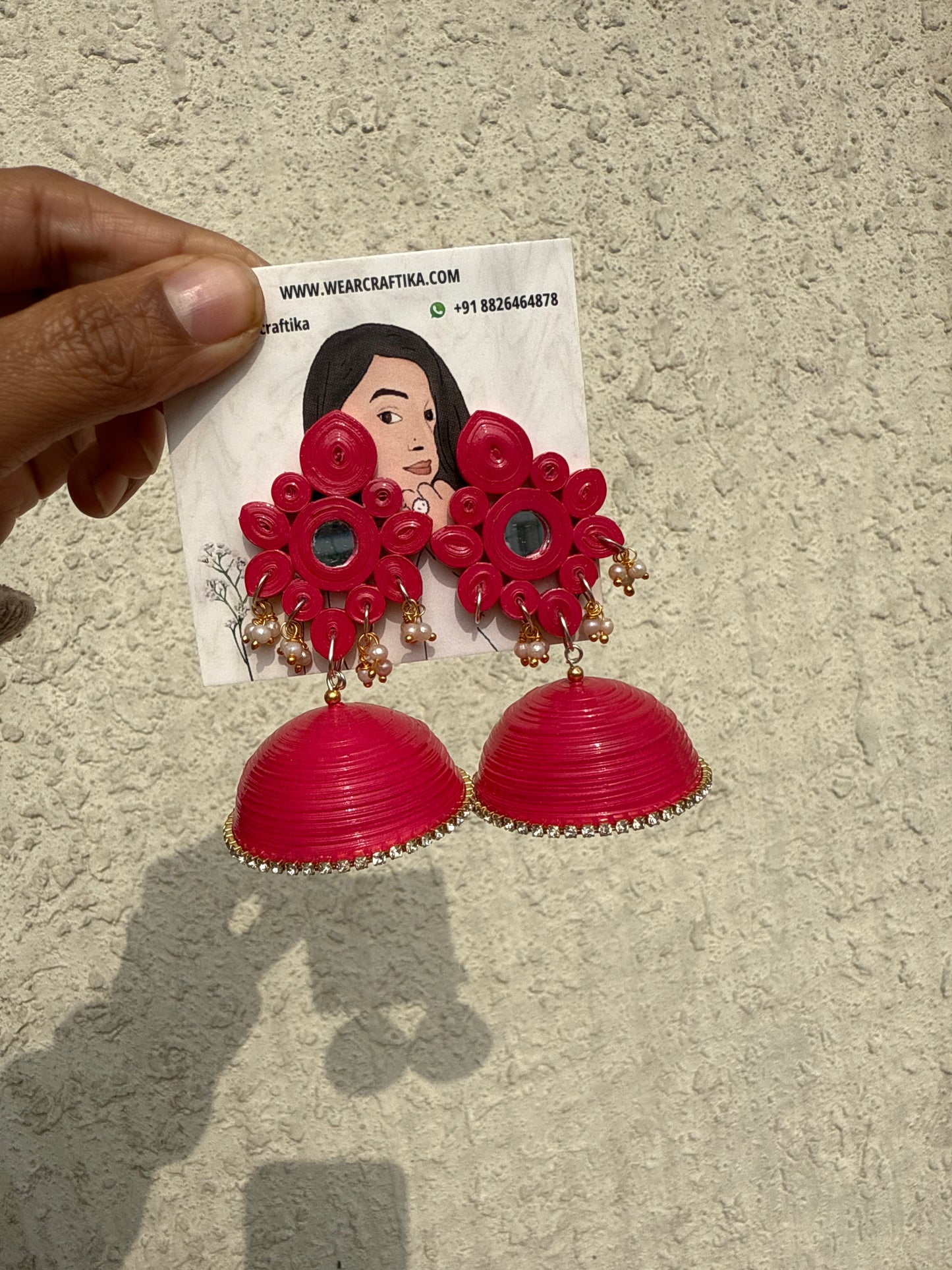 Aadarshini Jhumka - Pink