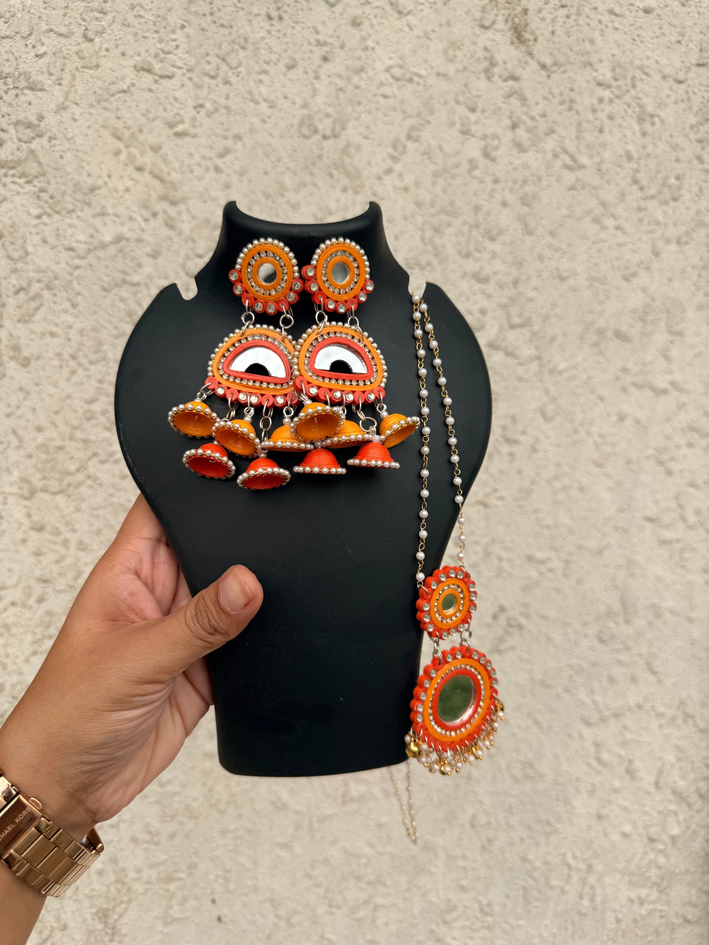 Kashni Dangler - Earrings+Long Necklace