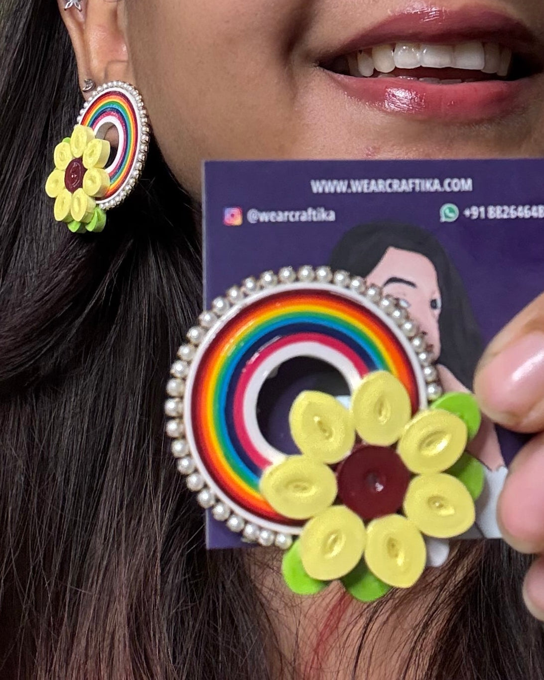 Rainbow Haldi Earrings