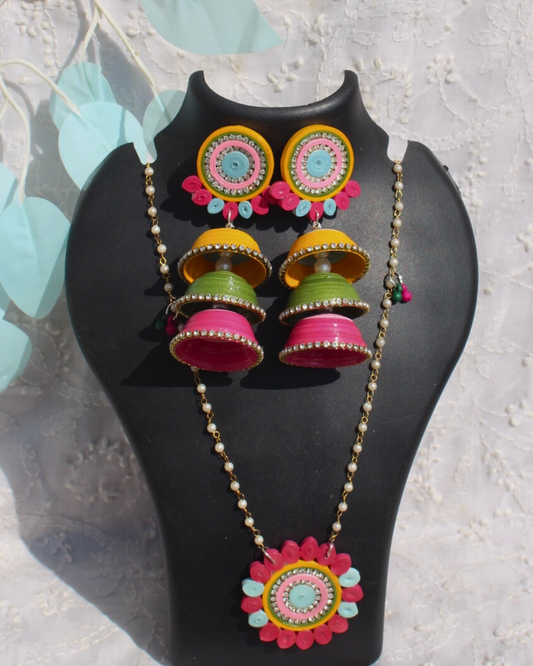 Adhikshita set with long necklace