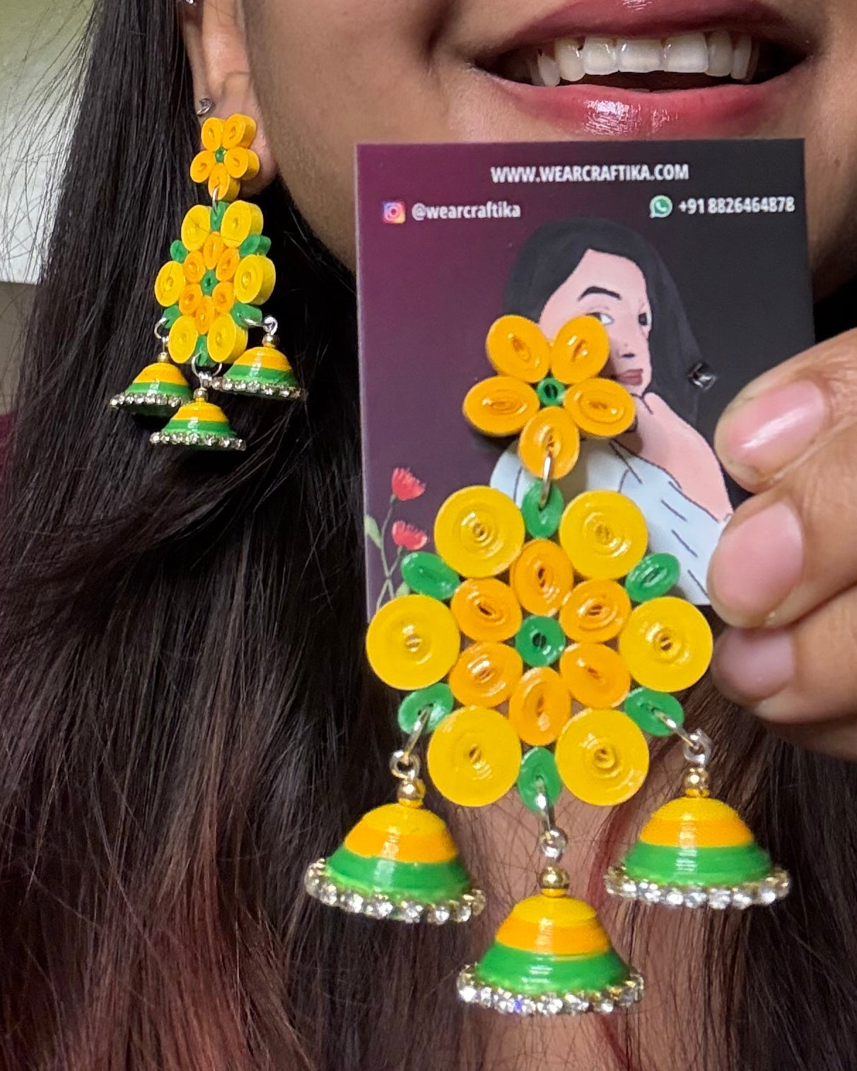 Statement mandala jhumka