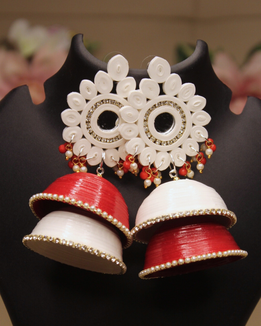 Abhinta Jhumka - Red