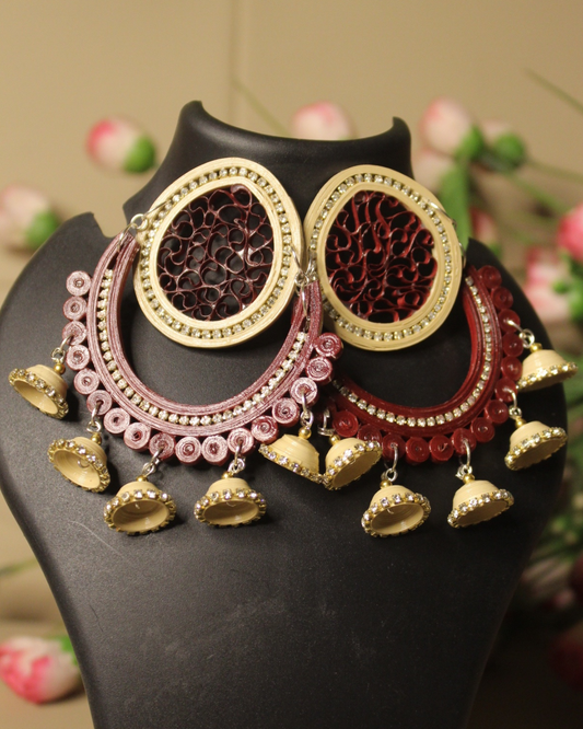 Lavika jhumka - Red/Maroon