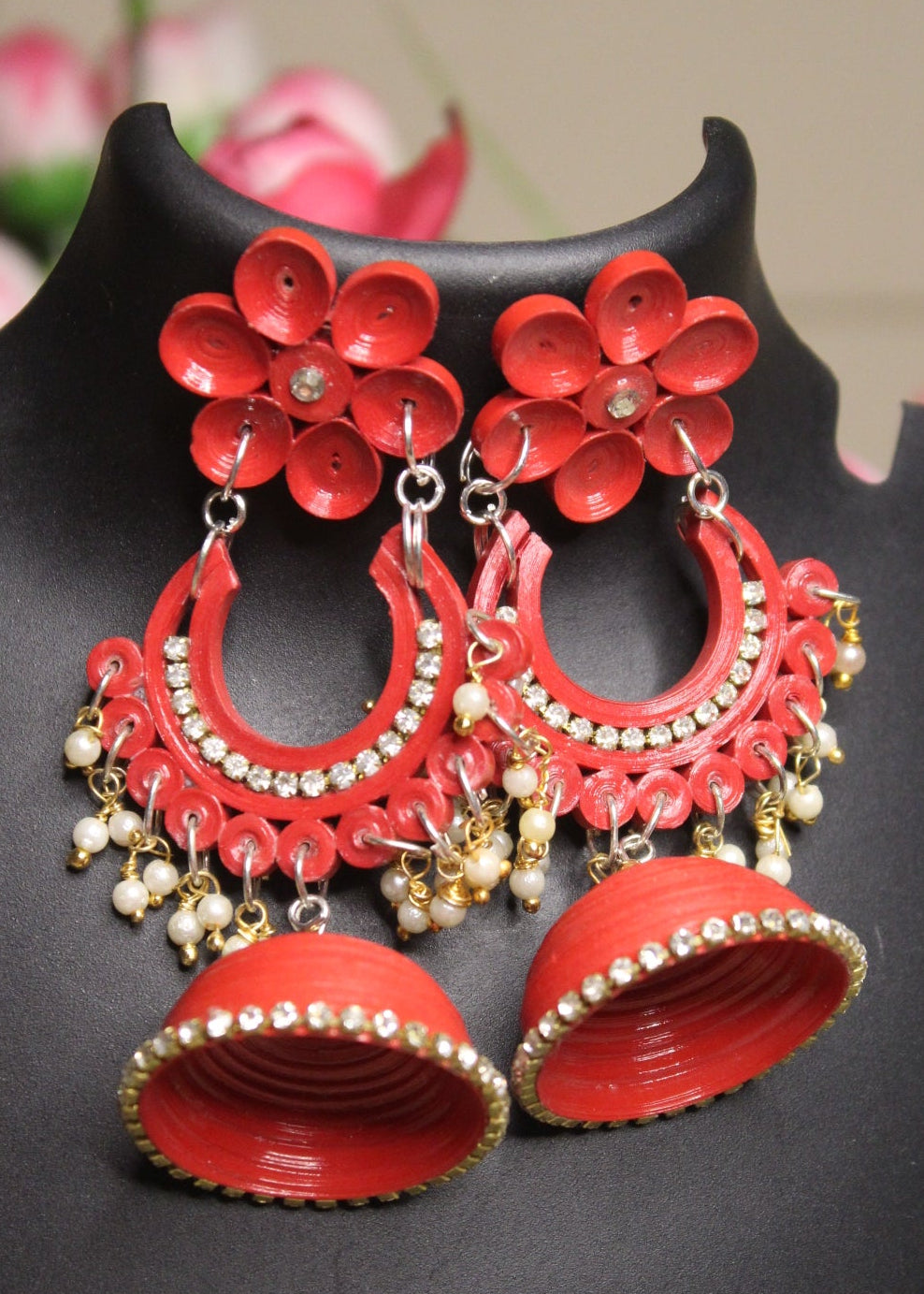 Bhaavna jhumka - Red