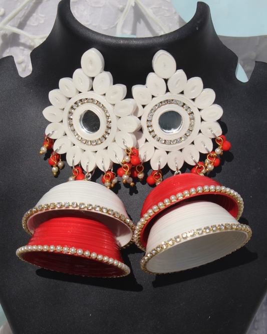 Abhinta Jhumka - Red