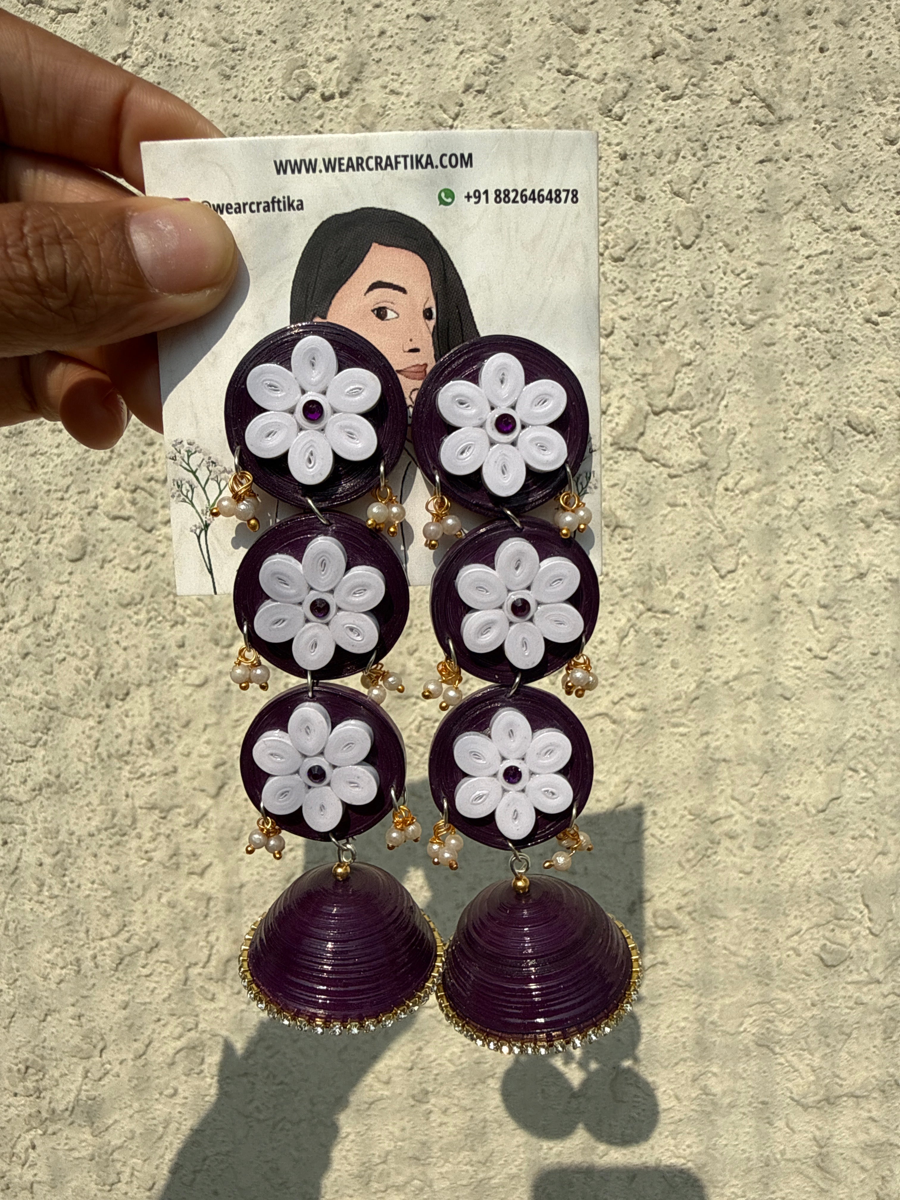 Mriganka Jhumka - Purple – wearcraftika