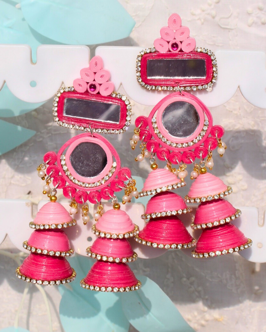 Burjh Jhumka - Pink