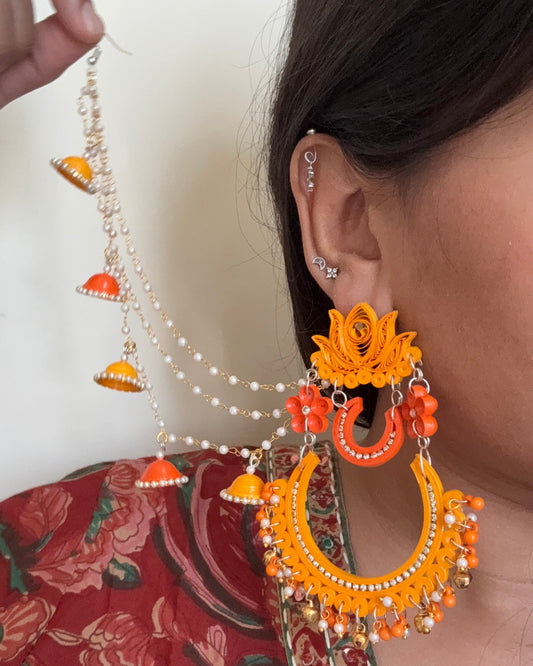 Shreya Chandbali -  WITH KAANCHAIN Perfect haldi jhumka