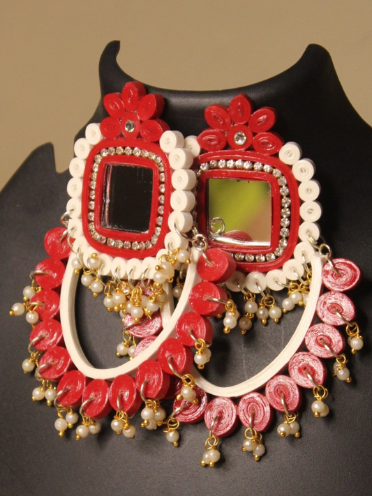 Sajini Chandbali -Red