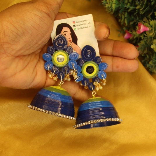 Aadarshni jhumka - Peacock theme