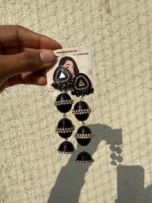 Saanya jhumka (Black)