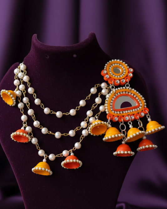 Kashni Dangler - Earrings+Kaanchain