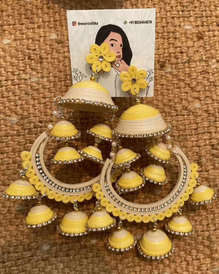 Apsara Jhumka - Yellow
