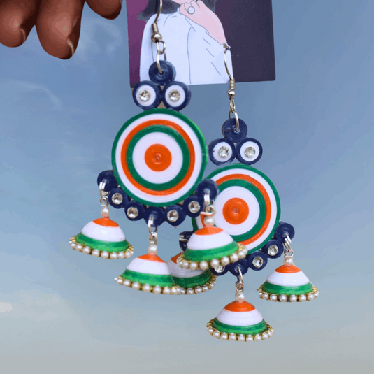 Morni jhumka- Tricolor