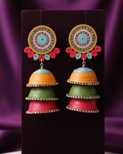 Adhikshita earrings - Big - Multicolor
