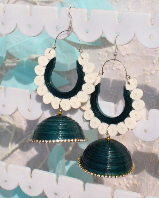 Lashkaara jhumka - Green