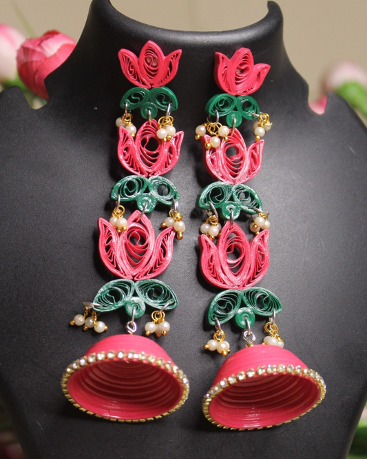 Pankaj Jhumka - Pink and Green