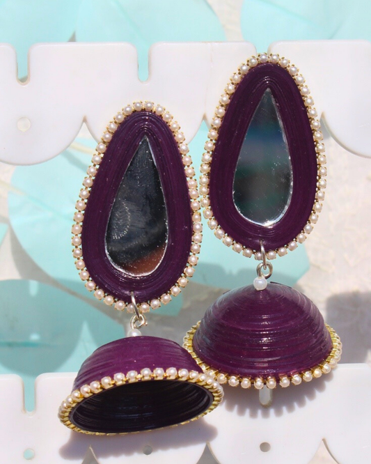 Drop stud jhumka