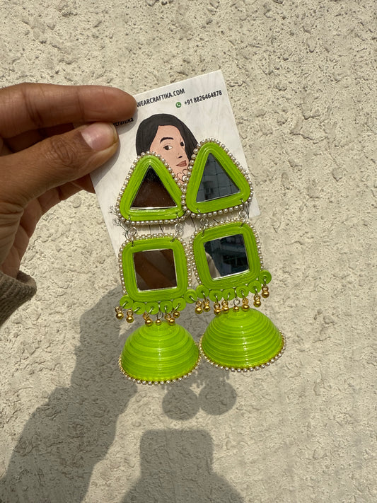 Maya Jhumka - Green