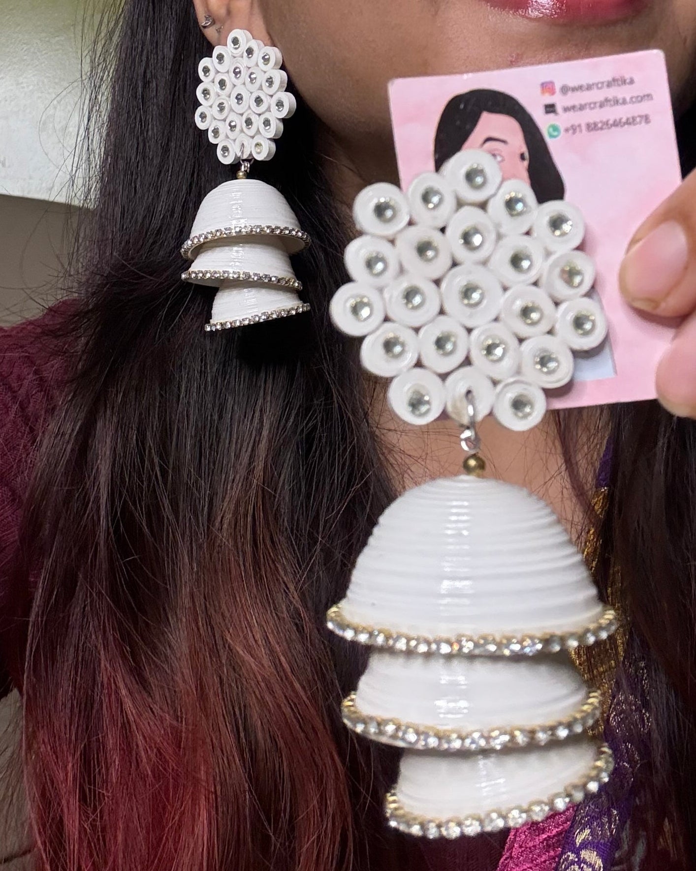 Kalakriti Jhumka (Triple layer)