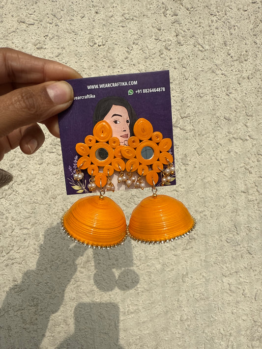 Aadarshini Jhumka -  Mustard