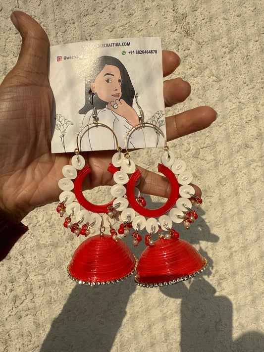 Lashkaara jhumka - Red