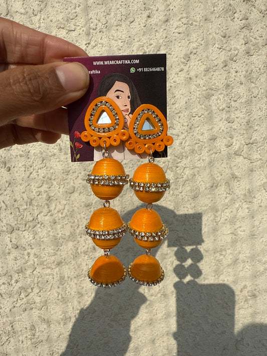 Saanya jhumka (mustard)