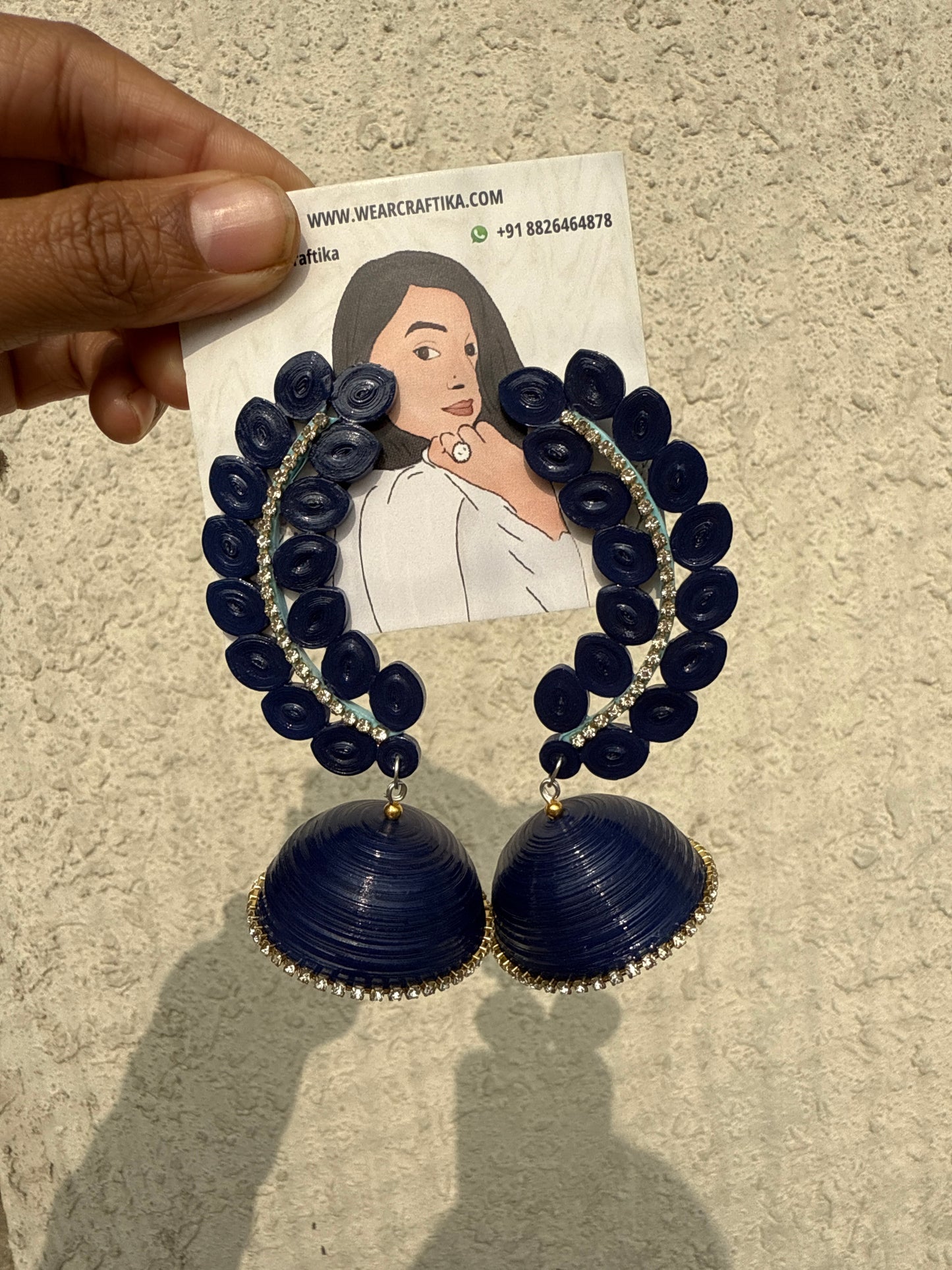 Noor Jhumka -Blue